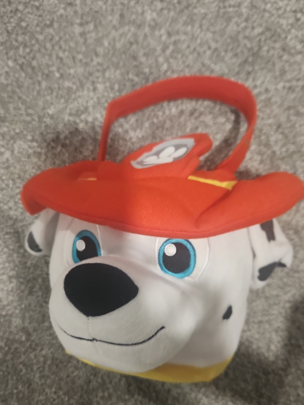 Nickelodeon White Dalmatian Plush with Red Fire Hat Halloween Basket